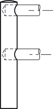 Soporte de barandilla, Sistema de barandillas, para 1 barandilla de 6 mm, soporte terminal